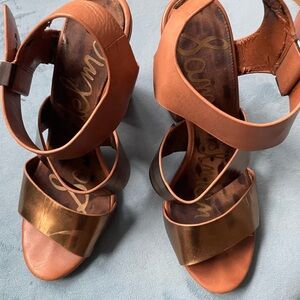Stylish Brown and Bronze Sandals